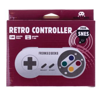 Manette Nintendo SNES filaire Freaks And Geeks Blanc