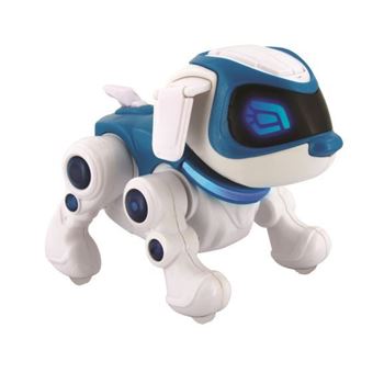 chien robot bleu teksta