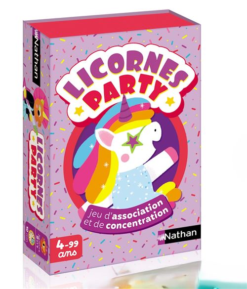 Jeu D'Association Nathan 1130600210 – Licornes Party, A partir de 4 Ans