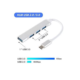 HUB USB-C 3 EN 1 VERS USB 3.0 / HDMI / USB-C NOIR - Fnac.ch - Hub USB