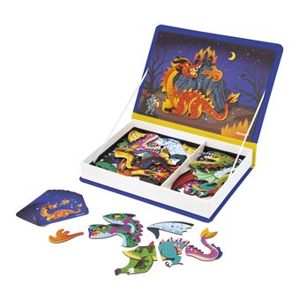 Jeu couleur et forme Janod Magneti Book Dragons