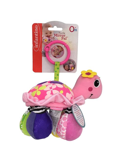 Peluche tortue miroir Infantino Rose