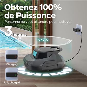 Robot nettoyeur de piscine sans fil Aiper Scuba SE 12,6 W Noir