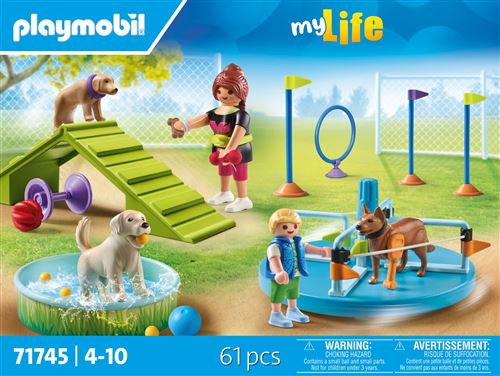 Playmobil My Life 71745 Aire de jeux pour chiens et personnages - Playmobil