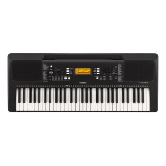 Clavier Yamaha PSR-E363 avec bloc d'alimentation Noir