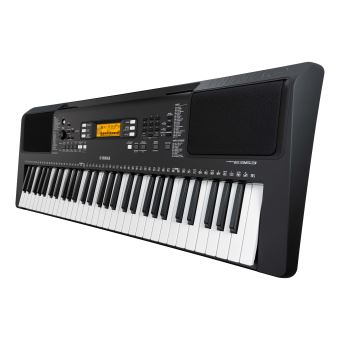 Clavier Yamaha PSR-E363 avec bloc d'alimentation Noir