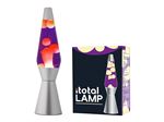 Lampe à poser Itotal à base argentée Liquide Violet et Cire Jaune 30 W