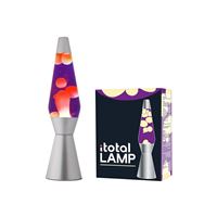 Lampe lave silver 36 cm violet/orange - Itotal - Violet - Métal