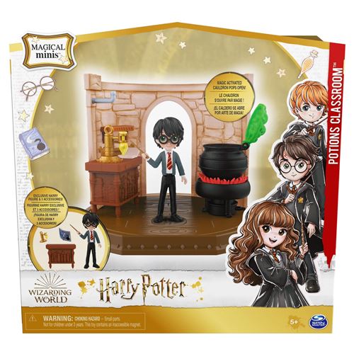 Wizarding World Harry Potter - Hogwarts Zaubertränke Klassenzimmer Spielset mit exklusiver Harry Potter Sammelfigur