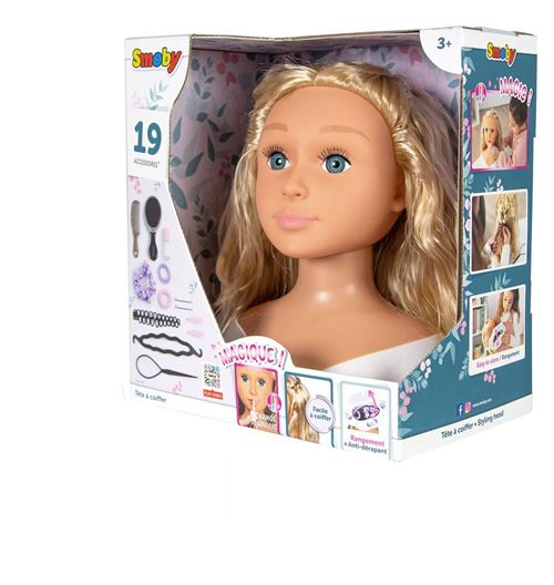 Jeu de coiffure Smoby My Beauty Tête à coiffer Blonde