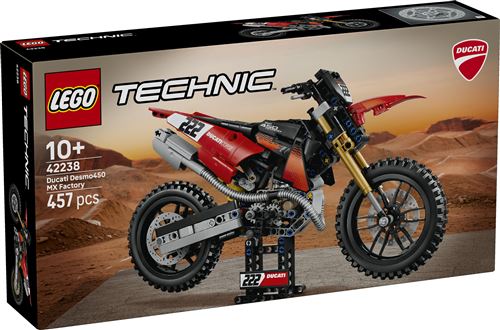 LEGO Moto Technic à construire 42238 Ducati Desmo450 MX Factory moto de motocross officielle Dès - vue 2