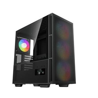 DeepCool Gaming-PC-Gehäuse CH560 Digital Mid Tower Schwarz - mit RGB-Beleuchtung und Seitenwand aus Stahl - 1