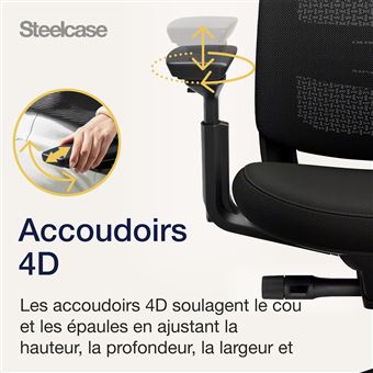 Chaise de bureau Steelcase Series 2 Noir