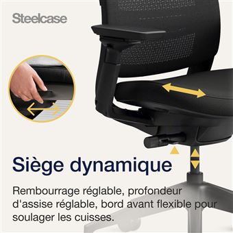 Chaise de bureau Steelcase Series 2 Noir