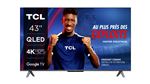 TV QLED TCL 43C645 109 cm 4K UHD Google TV 2023 Aluminium brossé