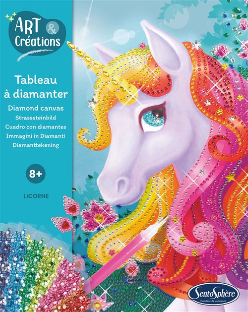 Jeu créatif Tableau à diamanter Licorne