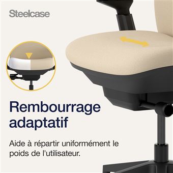 Chaise de Bureau Ergonomique Steelcase Amia Beige