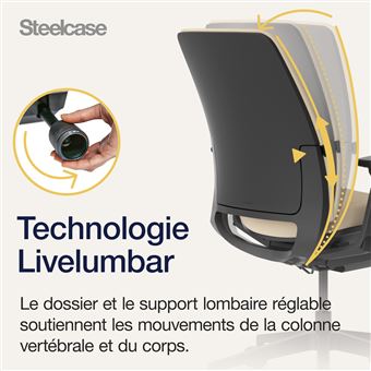 Chaise de Bureau Ergonomique Steelcase Amia Beige