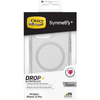 Coque de protection avec MagSafe pour iPhone 13 Pro OtterBox Symmetry Series+ Clear Transparent pailleté