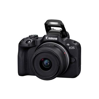 Canon EOS R50 - Appareil photo numérique - sans miroir - 24.2 MP - APS-C - 4K / 30 pi/s - 2.5x zoom optique RF-S 18-45mm F4.5-6.3 IS STM lens, 55-210mm F5.0-7.1 IS STM lens - Wi-Fi, Bluetooth - noir