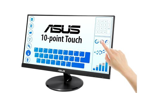 ASUS VT229H - Écran LED - 21.5 (22 visualisable) - écran tactile - 1920 x 1080 Full HD (1080p) - IPS - 250 cd/m² - 1000:1 - 5 ms - HDMI, VGA - haut-parleurs - noir