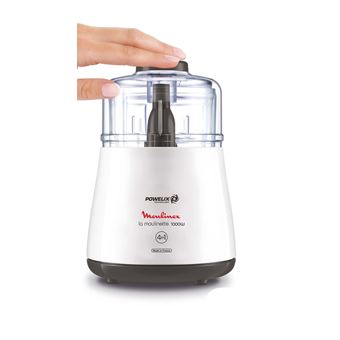 Tefal La Moulinette, DPA130, elektrische hakmolen, 1000 watt, 500 ml, kabelopbergvak, 4 functies: versnipperen, mixen, malen, wit