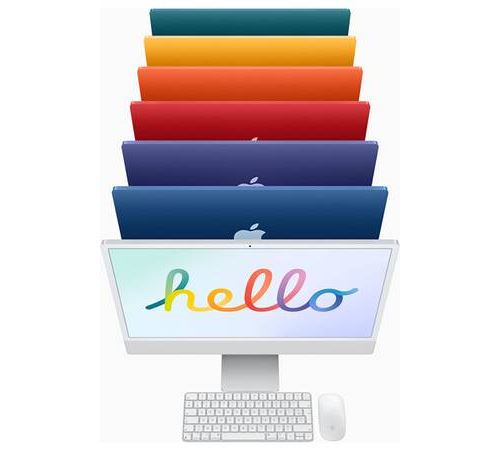 iMac Apple IMAC 24'' 256 GO SSD 8 GO RAM PUCE M1 CPU 8 COEURS GPU 7  COEURS VERT CLAVIER PAVÉ NUMÉRIQUE TOUCH ID - IMAC24_PN_VE