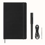 Set cahier connecté grand format Smart avec stylo Moleskine Noir