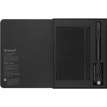Set cahier connecté grand format Smart avec stylo Moleskine Noir