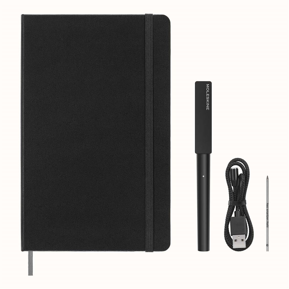 Set cahier connecté grand format Smart avec stylo Moleskine Noir ...