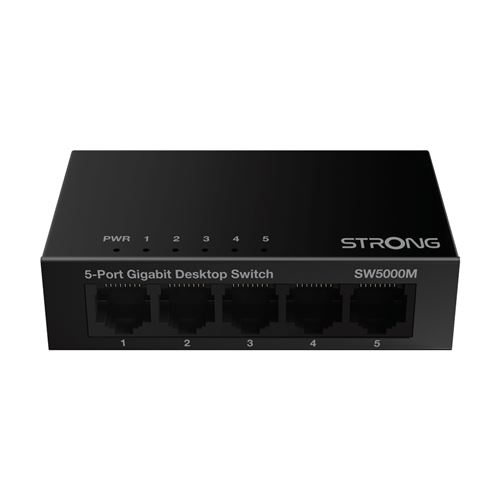 Switch Ethernet Strong SW5000M 5 ports Gigabit Métal Noir - Strong