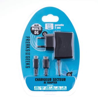 Chargeur secteur Freaks And Geeks pour New3DSXL/ New3DS/ 2DS/ 3DS/ 3DS XL/ DSi/ DSi XL/ DS Lite - 1