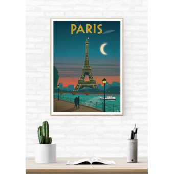 Affiche Sergeant Paper Paris Moonlight 50x70 cm Edition limitée signée