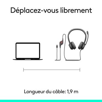 Casque PC filaire Logitech H390 Noir