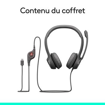 Casque PC filaire Logitech H390 Noir