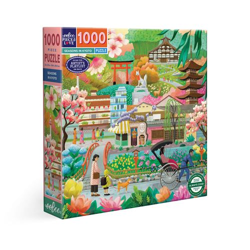 Puzzle 1000 pièces Eeboo Seasons in Kyoto - Eeboo
