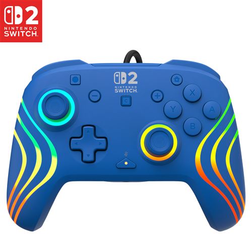 Manette gaming filaire Turtle Beach Afterglow Wave Bleu pour Nintendo Switch 2
