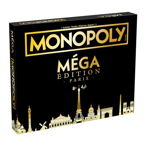 Jeu Classique Winning Moves Monopoly Méga Paris – Édition de Luxe 2 à 6 Joueurs Dès 8 Ans - vue 4