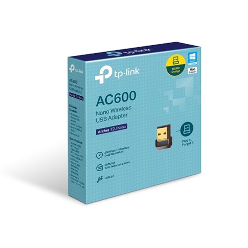 TP-Link Archer T2U Nano - Adaptateur réseau - USB 2.0 - 802.11ac