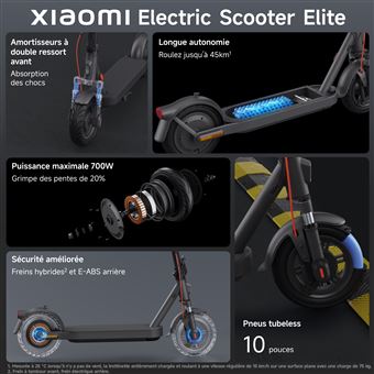 Trottinette électrique Xiaomi Electric Scooter Elite 400 W Noir