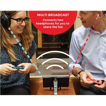 Adaptateur audio sans fil Bluetooth Genki pour Nintendo Switch Néon