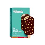 Porte monnaie sans contact Money Walkie Glace Marron