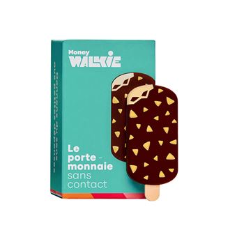 Porte monnaie sans contact Money Walkie Glace Marron