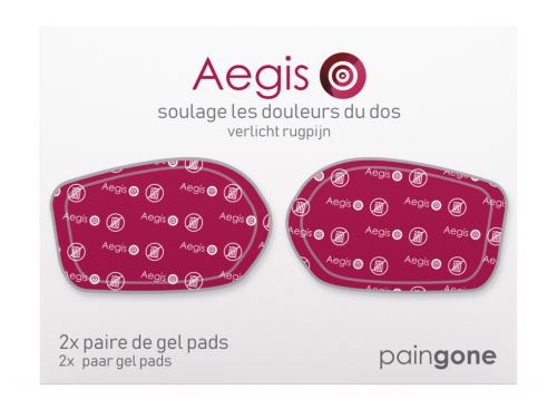 Accessoire électromusculation Paingone Aegis Gel pads de remplacements 2 paires Rouge
