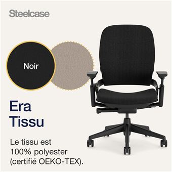 Chaise de bureau Steelcase Leap Noir