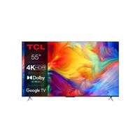 TV TCL LED 55P638 139 cm 4K UHD Google TV Métal noir