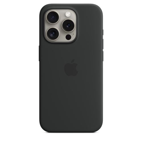 Apple Coque en silicone avec MagSafe pour iPhone 15 Pro Noir
