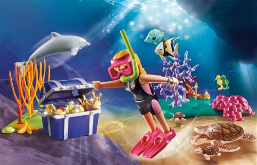 Figurine Playmobil Scaphandre Plongeur Bronze - Sous-marin - Occasion - Pièces Détachées