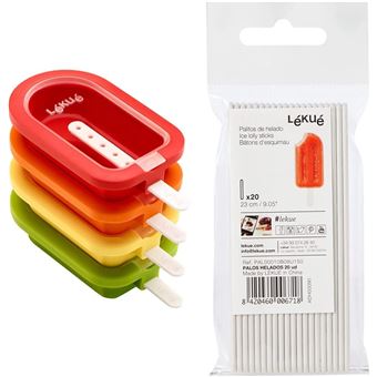 BATONNETS REUTILISABLES POUR MOULES A GLACES 20 unites - 1