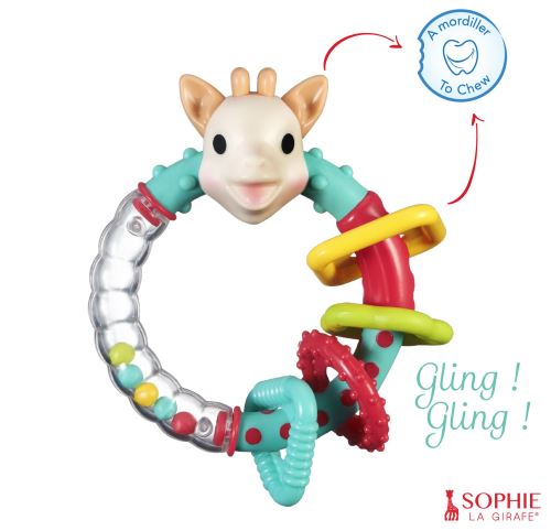 Jeu d'&eacute;veil Sophie La Girafe Hochet multi-textur&eacute; 